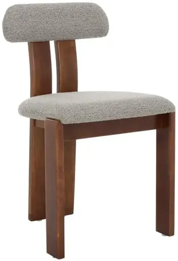 Kyren Boucle Dining Side Chair - Gray