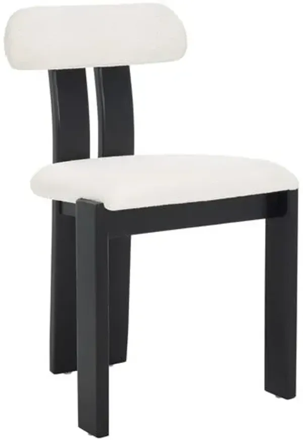 Kyren Boucle Dining Side Chair - White