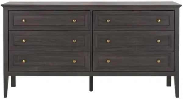 Auris 6-Drawer Dresser - Black