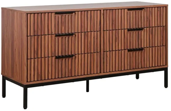 Kaliseth Fluted 6-Drawer Dresser
