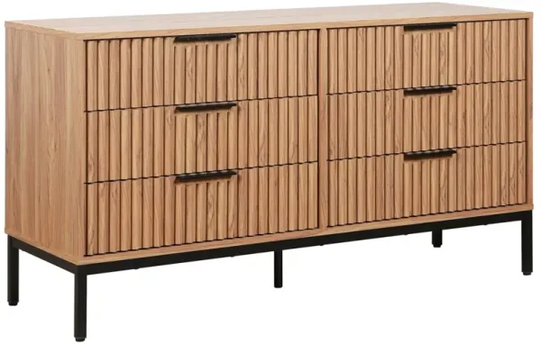 Kaliseth Fluted 6-Drawer Dresser