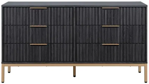 Kaliseth Fluted 6-Drawer Dresser