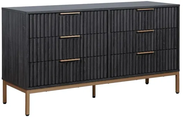 Kaliseth Fluted 6-Drawer Dresser