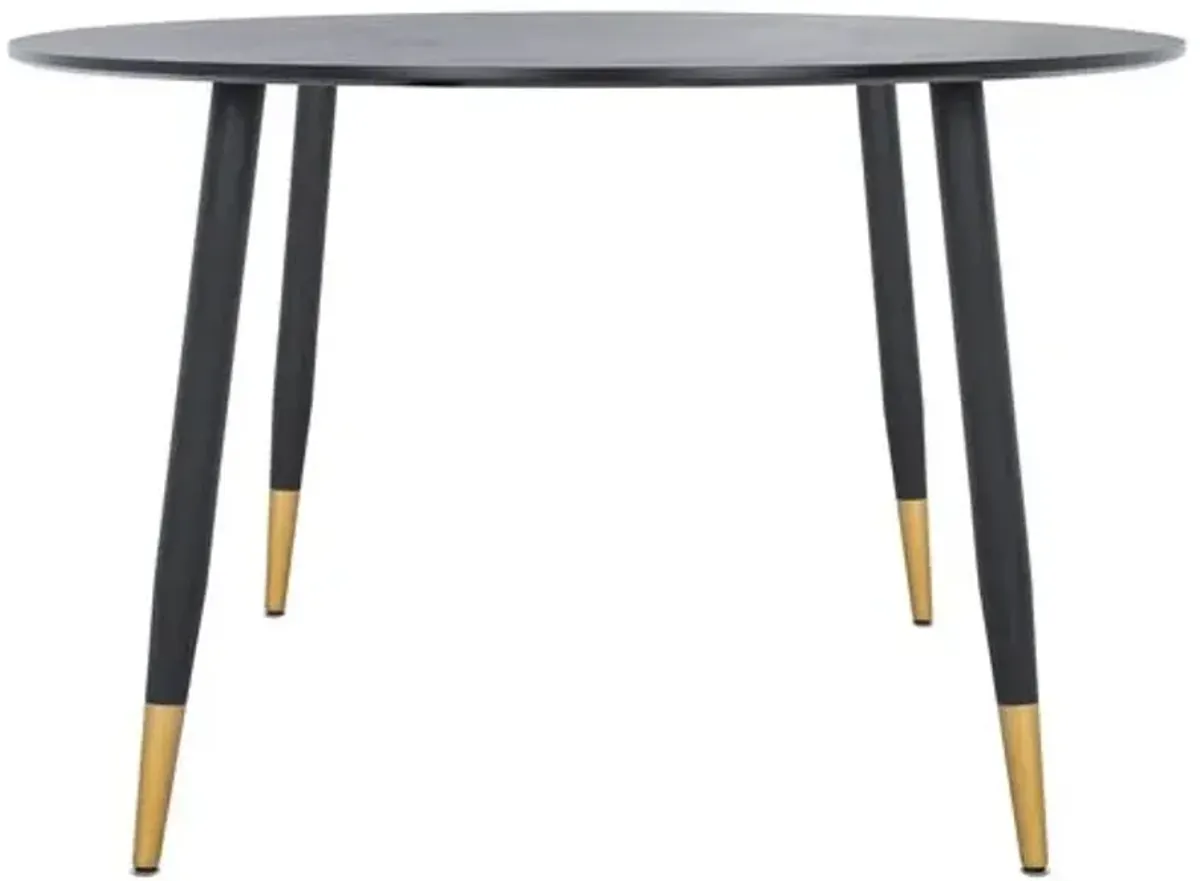 Avello 47" Round Dining Table - Black/Gold