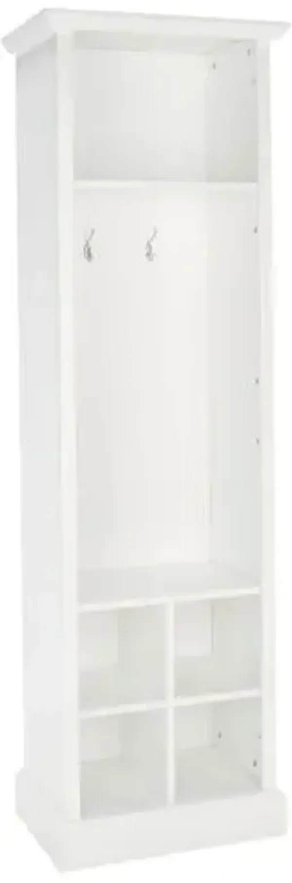 Avary 6-Shelf 2-Hook Hall Tree - White