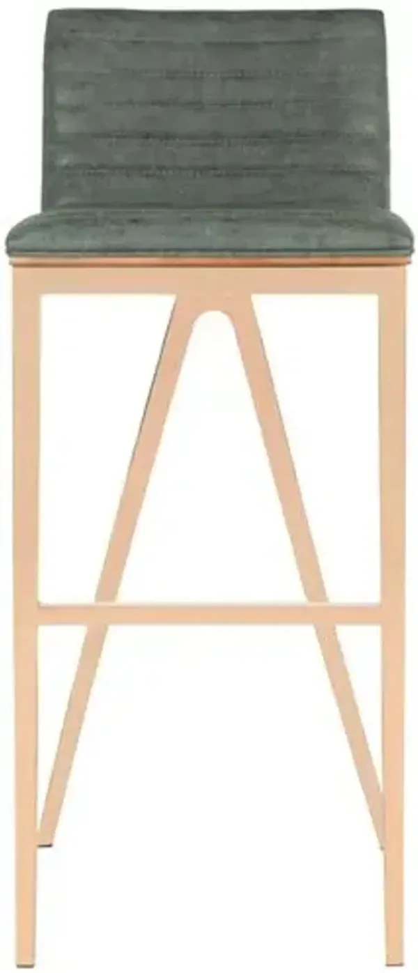 Sylisyn Faux Leather Barstool - Green