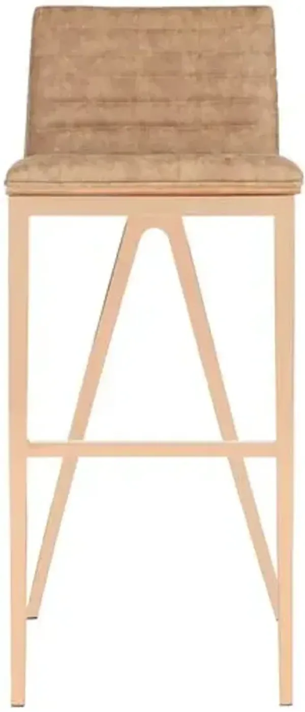 Sylisyn Steel Barstool - Brown