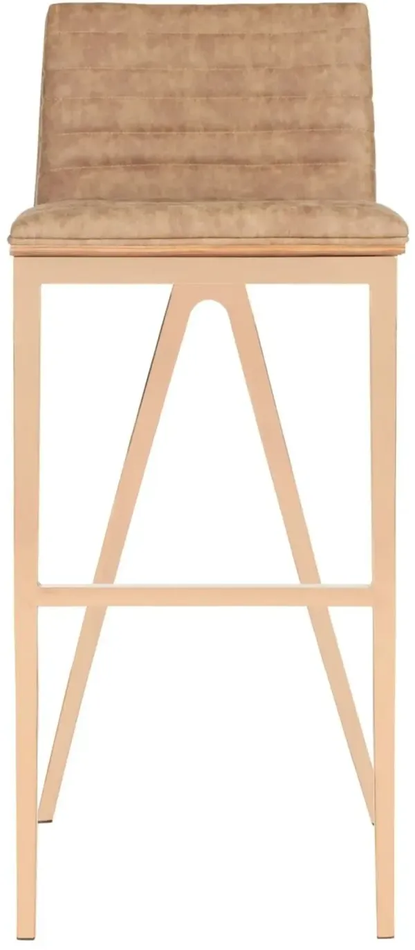 Sylisyn Steel Barstool - Brown