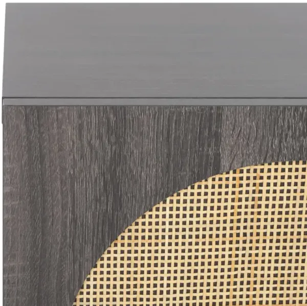 Symmi 1-Door Rattan Night Stand