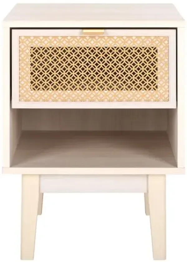 Dorienel 1-Drawer Night Stand - White