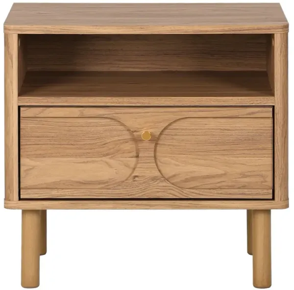 Novalyn 1-Drawer Nightstand, Oak