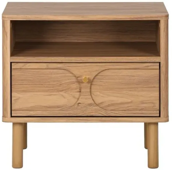 Novalyn 1-Drawer Nightstand - Oak
