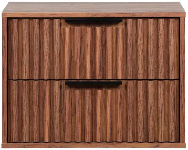 Kaliseth 2-Drawer Floating Fluted Nightstand