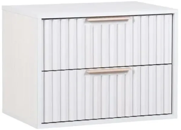 Kaliseth 2-Drawer Floating Fluted Nightstand