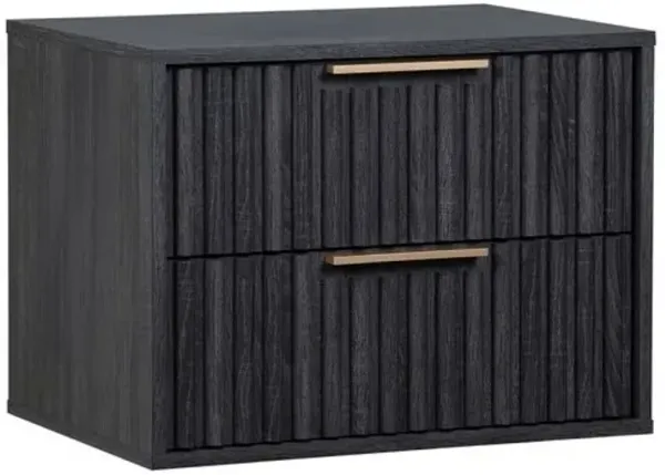 Kaliseth 2-Drawer Floating Fluted Nightstand