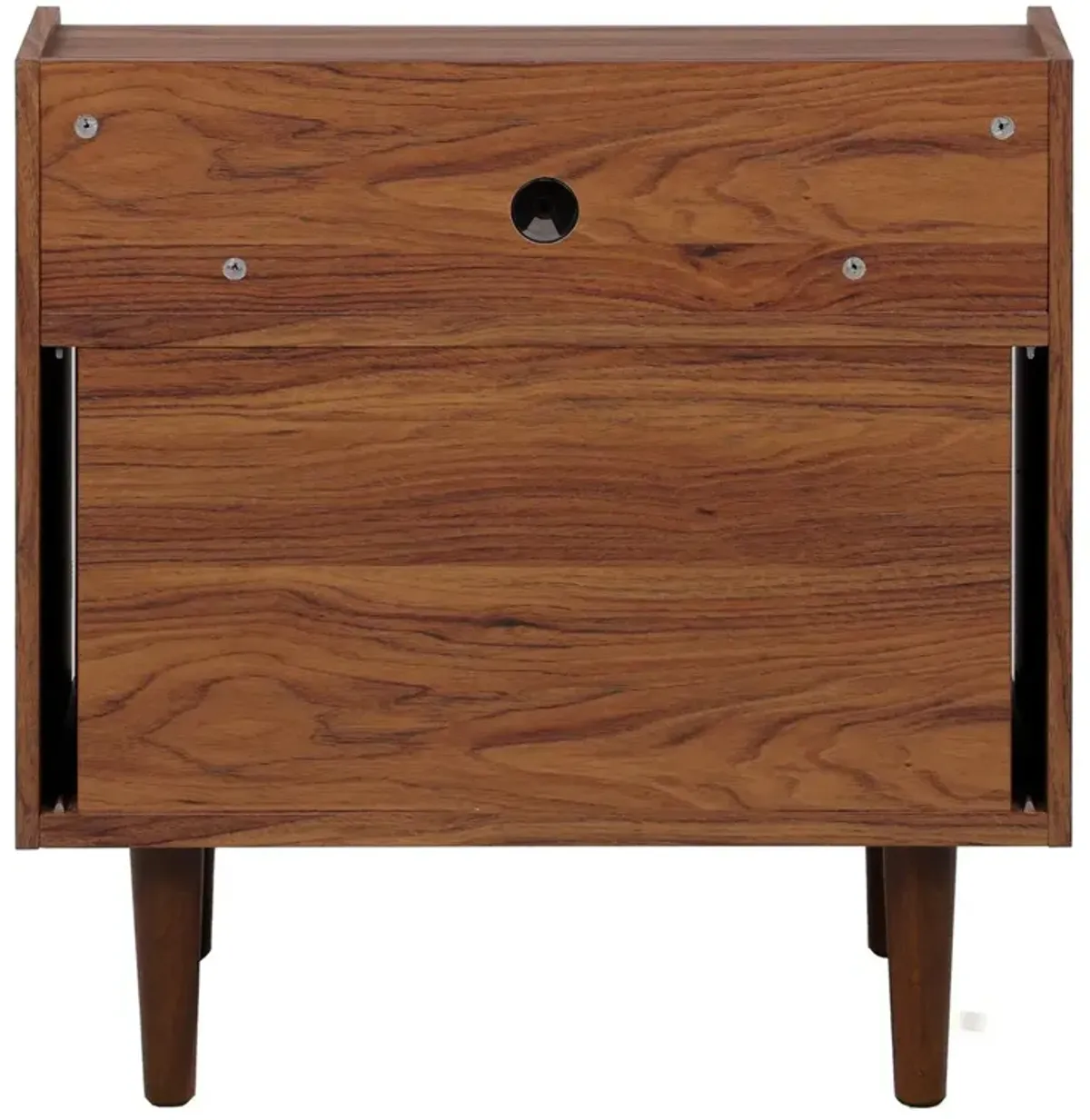 Senra Fluted Nightstand With Hutch