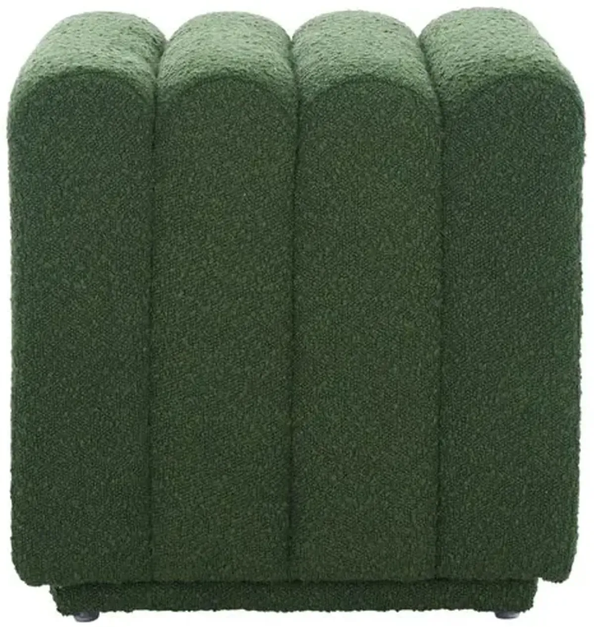 Lyricah Square Boucle Ottoman - Green