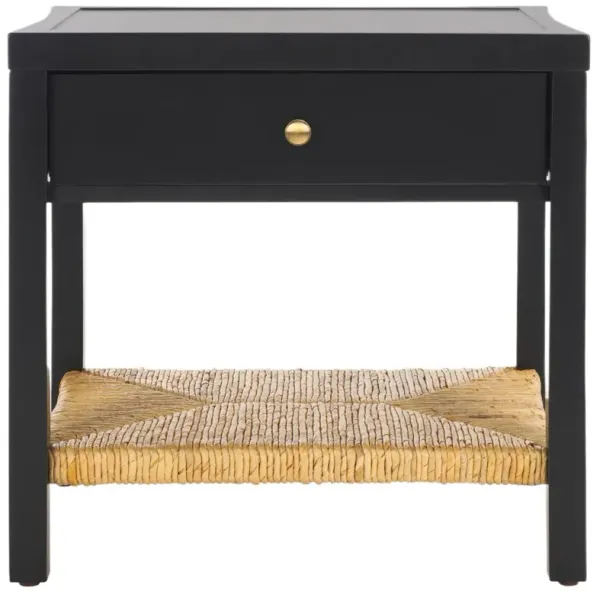 Kyrelyn Banana Stem Nightstand, Black/Natural
