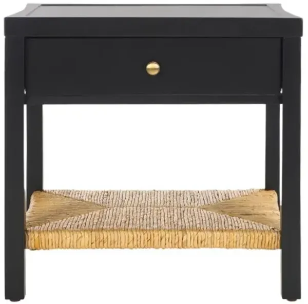 Kyrelyn Banana Stem Nightstand - Black/Natural