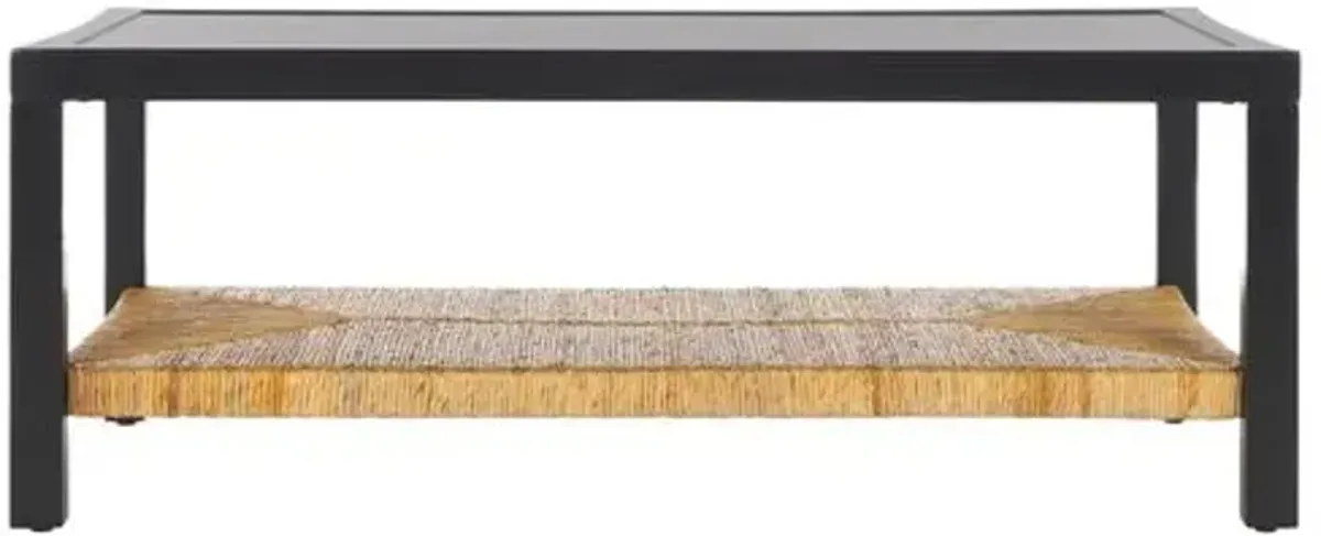 Kyrelyn Banana Coffee Table - Black/Natural