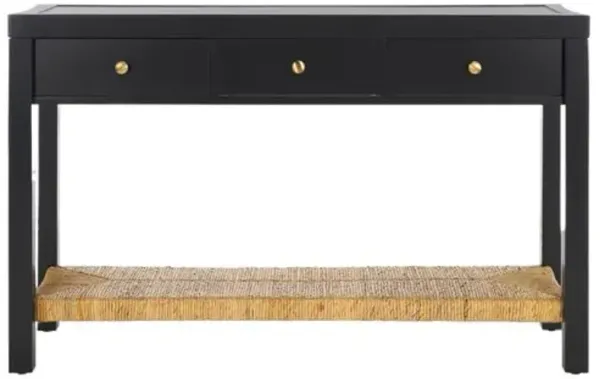 Kyrelyn Banana Console Table - Black/Natural