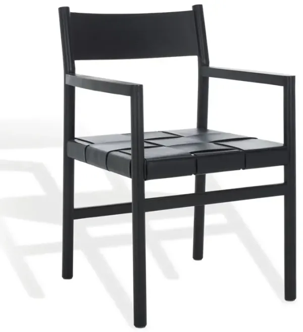 Ceylann Woven Leather Dining Chair