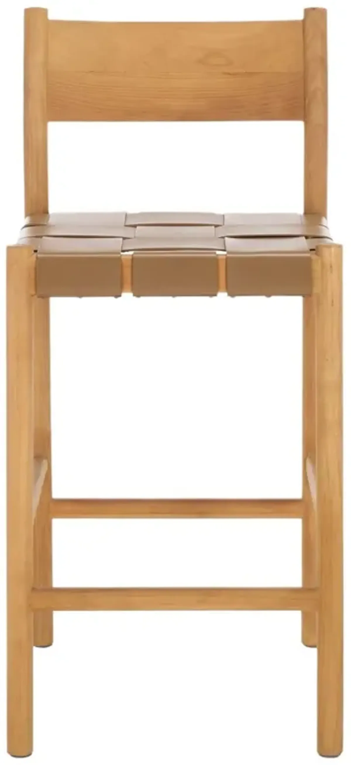 Ceylann Woven Leather Counter Stool