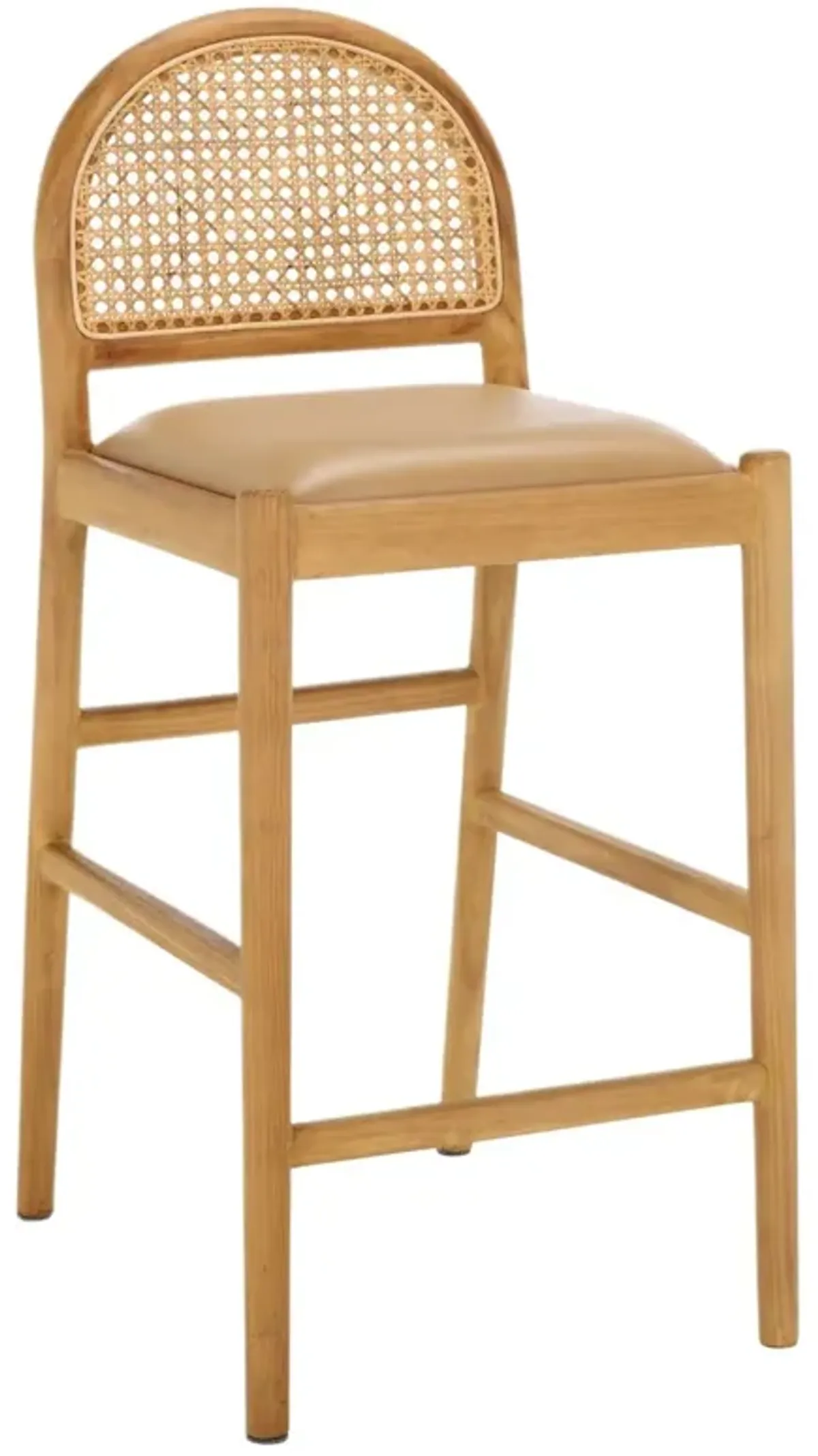 Erynor Rattan & Leather Counter Stool