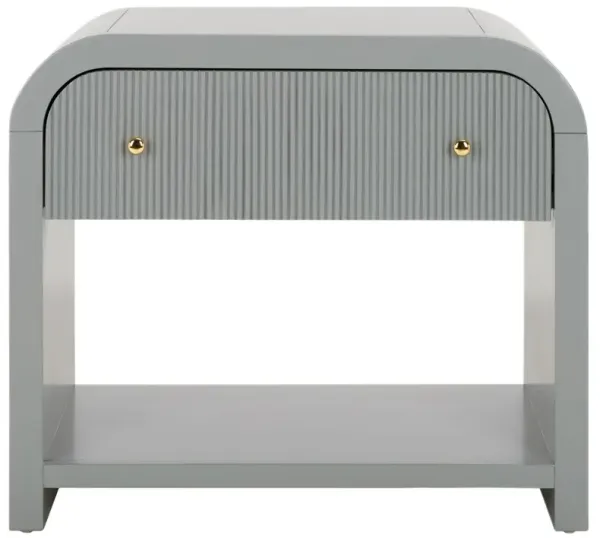 Ithara 1-Drawer Curved Nightstand