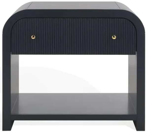 Lanie 1-Drawer Curved Nightstand
