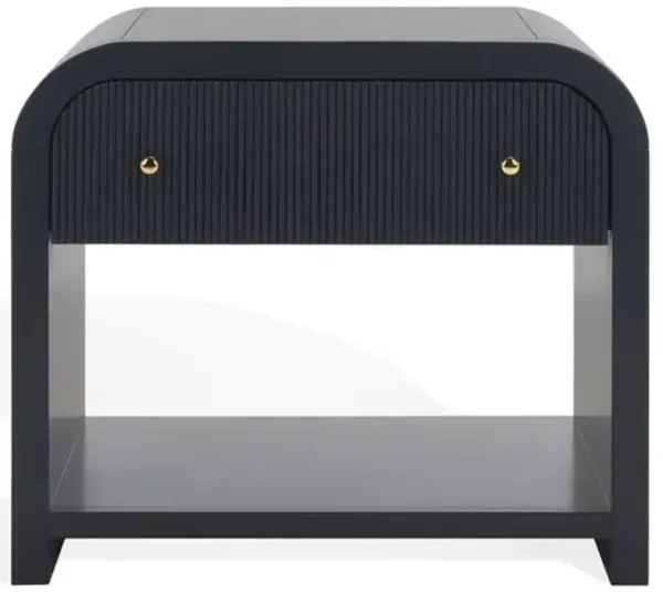 Lanie 1-Drawer Curved Nightstand