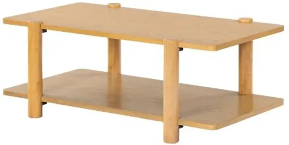 Kaelish 2-Shelf Coffee Table - Brown