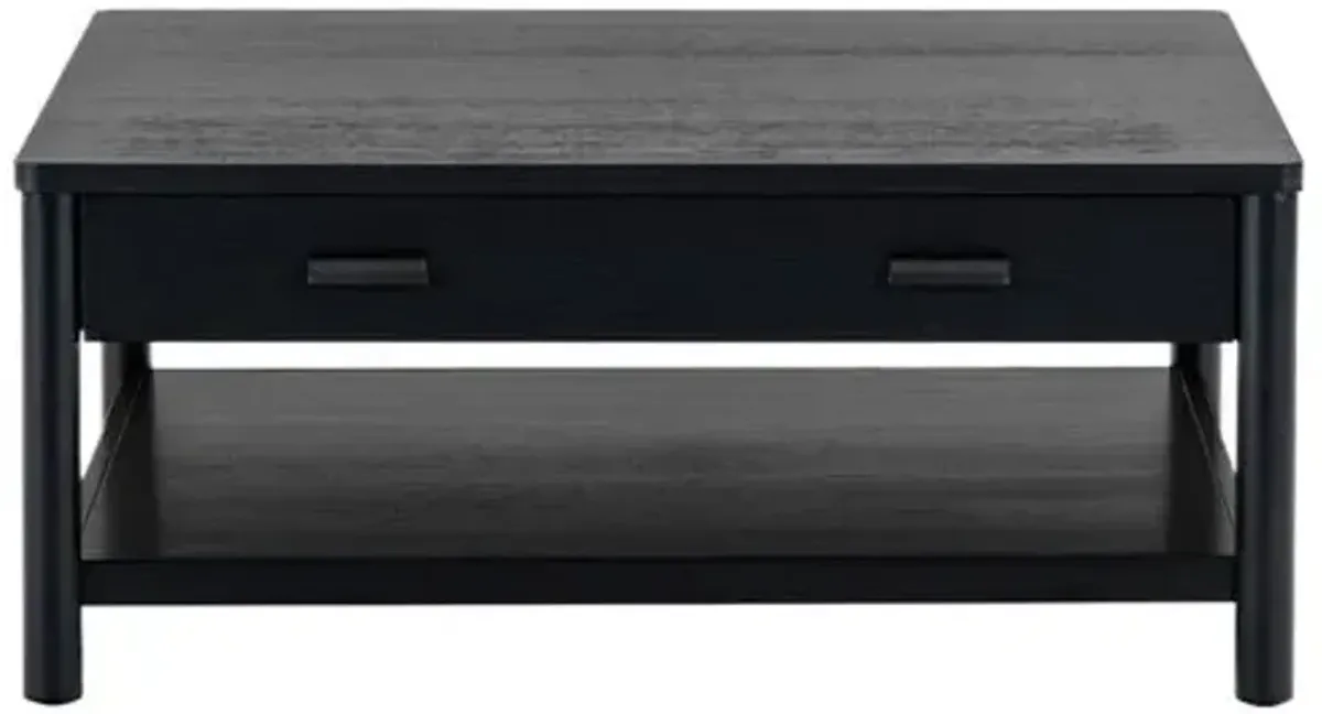 Draven 1-Drawer Coffee Table - Black