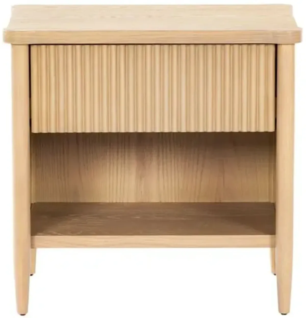Evarett 1-Drawer Fluted Nightstand
