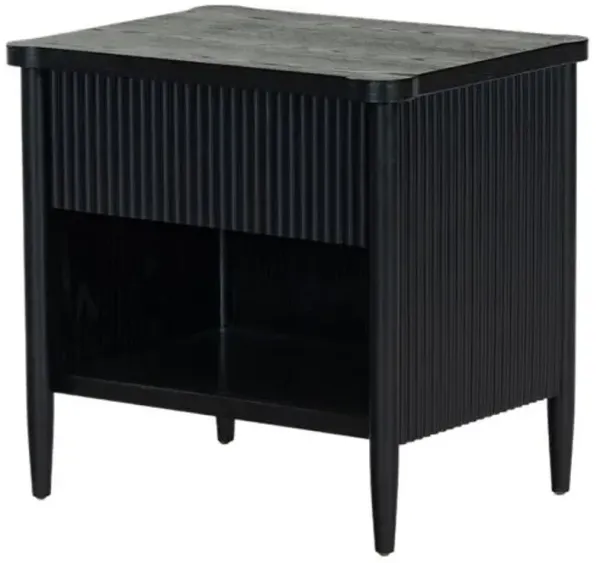 Evarett 1-Drawer Fluted Nightstand