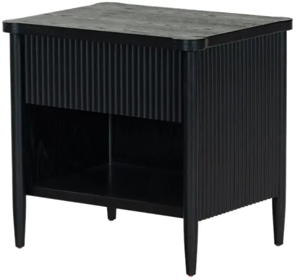 Evarett 1-Drawer Fluted Nightstand