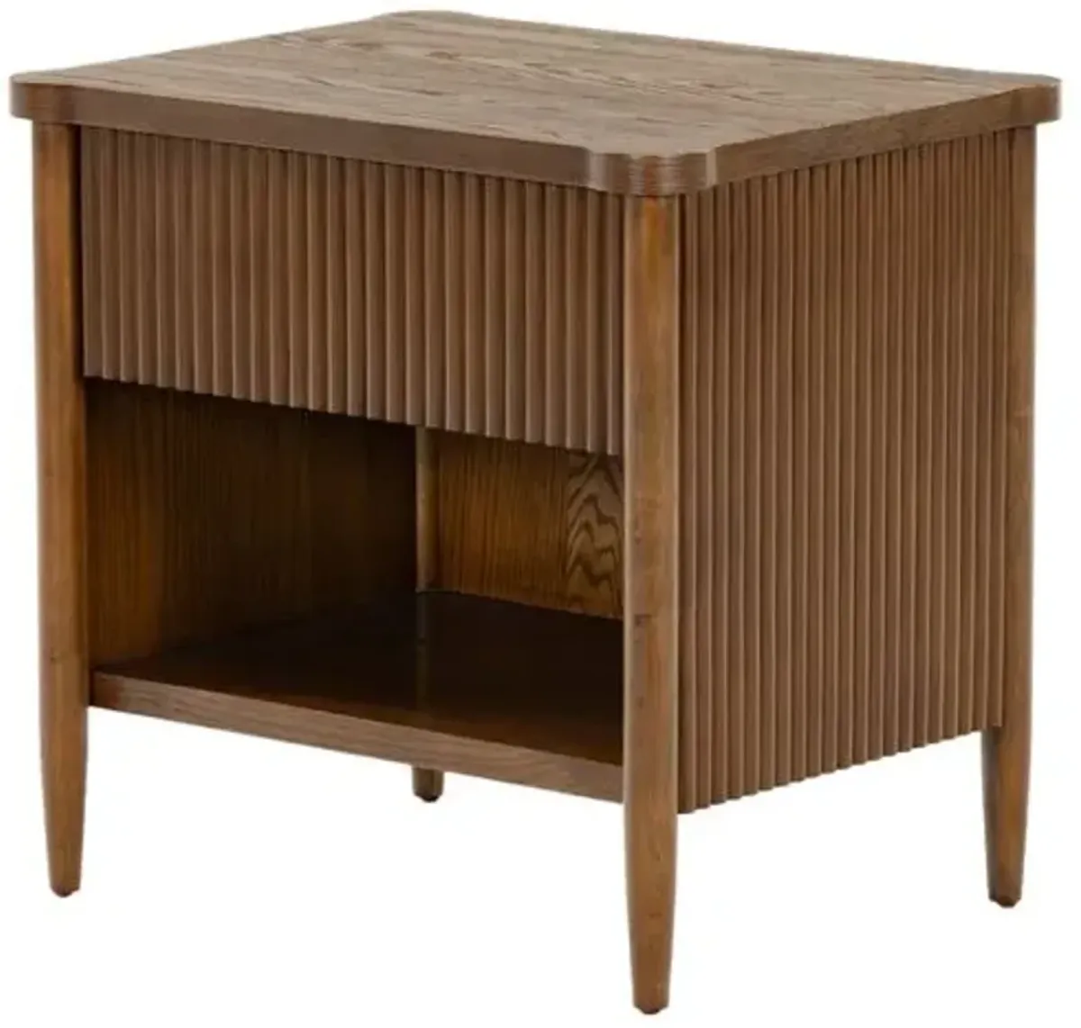 Evarett 1-Drawer Fluted Nightstand