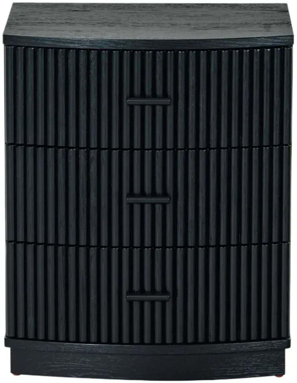 Evarett 3-Drawer Fluted Nightstand