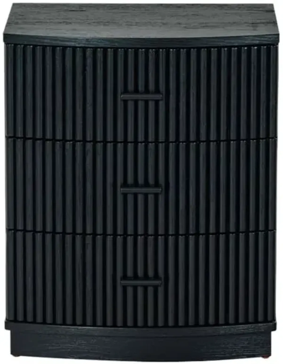 Evarett 3-Drawer Fluted Nightstand