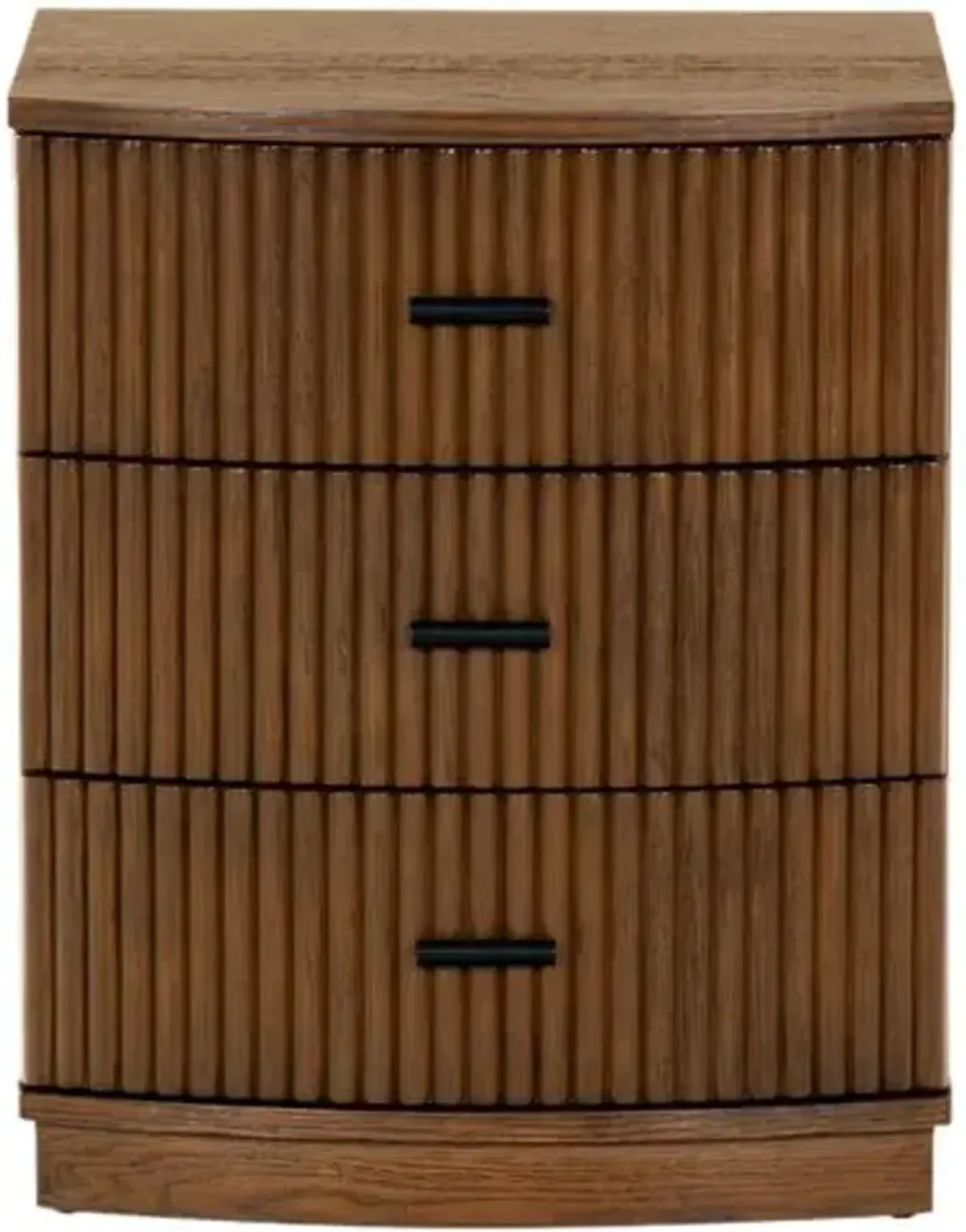 Evarett 3-Drawer Fluted Nightstand