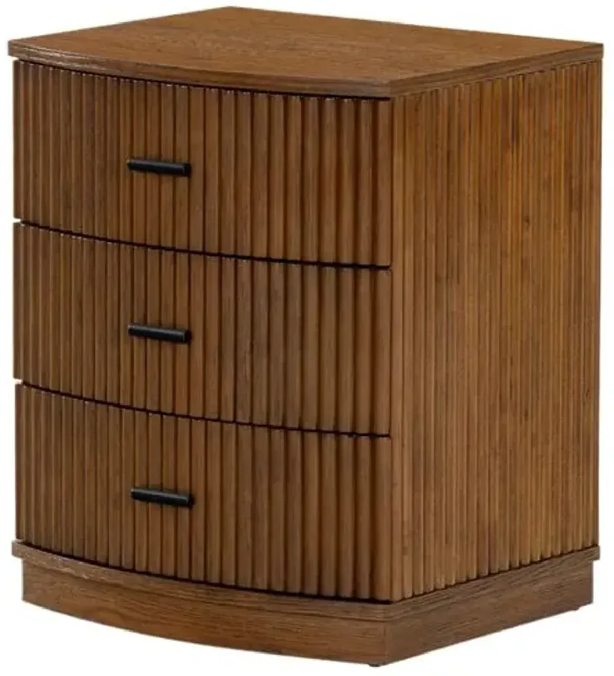 Evarett 3-Drawer Fluted Nightstand