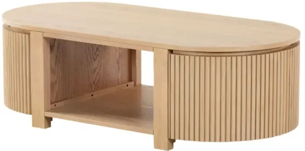 Evarett Fluted Oval Coffee Table