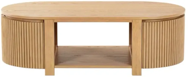 Evarett Fluted Oval Coffee Table