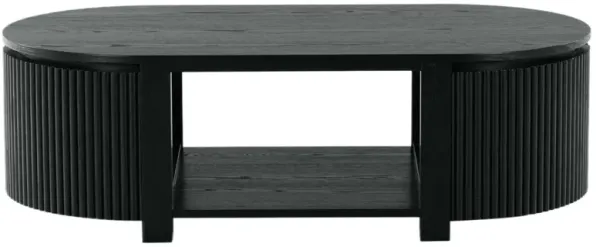 Evarett Fluted Oval Coffee Table