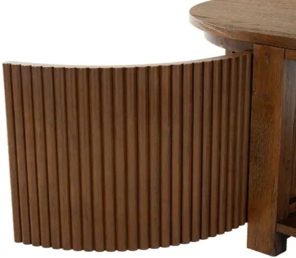 Evarett Fluted Oval Coffee Table