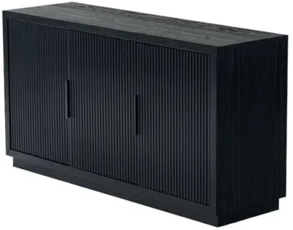 Evarett 3-Door Fluted Sideboard - Black