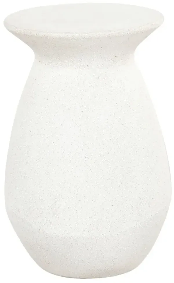 Valina Concrete Accent Table, Ivory