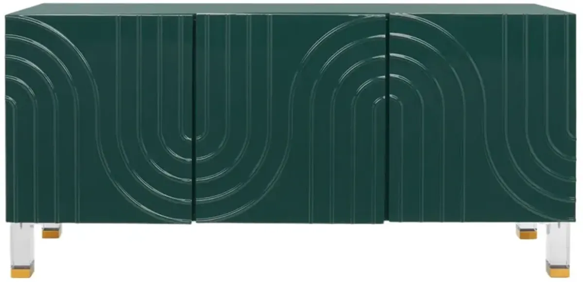 Serrena Wave Acrylic 3-Door Sideboard