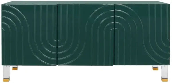 Serrena Wave Acrylic 3-Door Sideboard