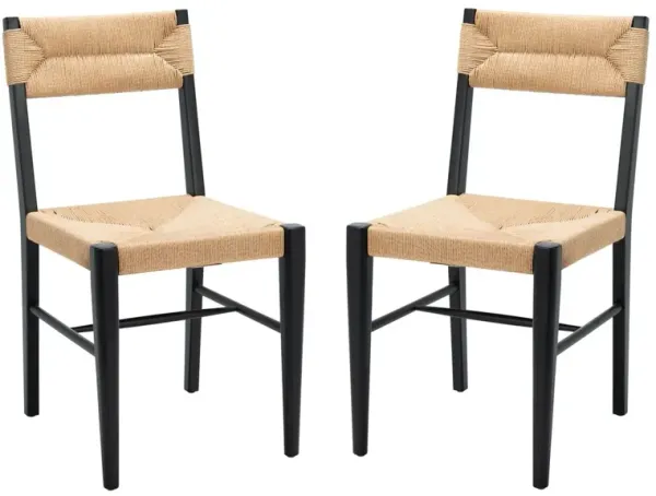 S/2 Melanthir Rattan Dining Side Chairs